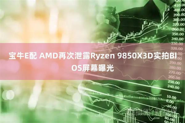 宝牛E配 AMD再次泄露Ryzen 9850X3D实拍BIOS屏幕曝光